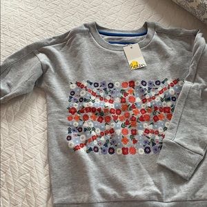 NWT: Mini Boden Girls Sweathsirt-Size 7-8y
